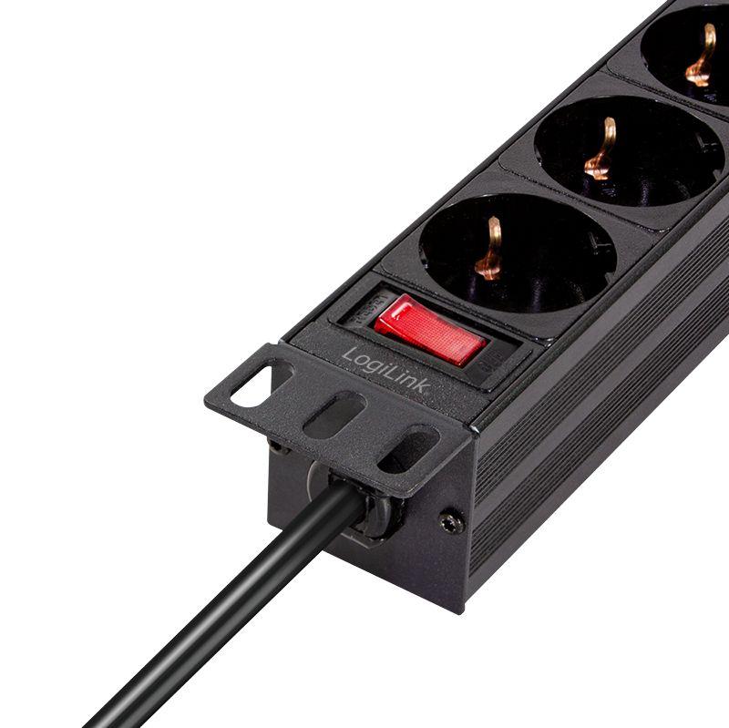 Unidade de Distribuição de Energia LOGILINK PDU4B01 (Tipo F - Preto), miniatura 5