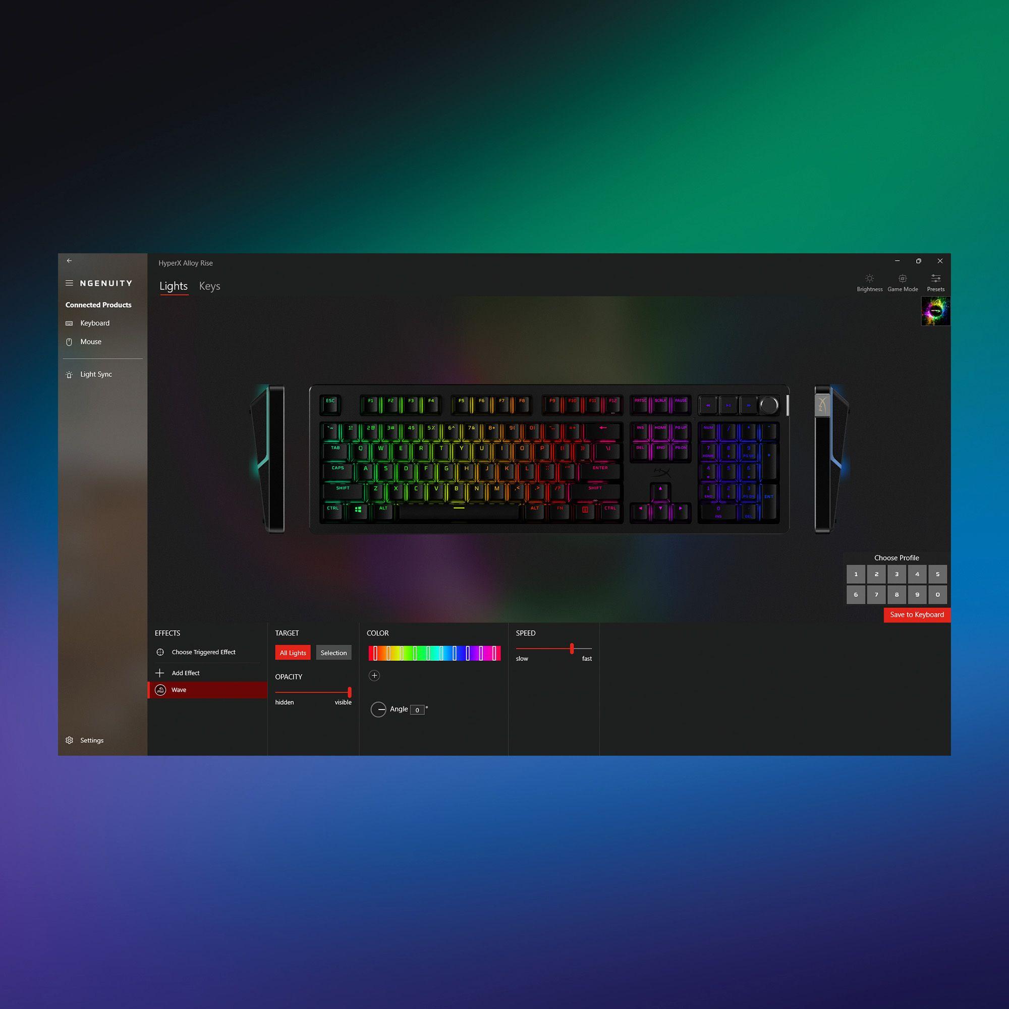 Teclado HYPERX Alloy Rise (US - Interruptor de chave mecânico - Tamanho completo - Preto) — miniatura 3