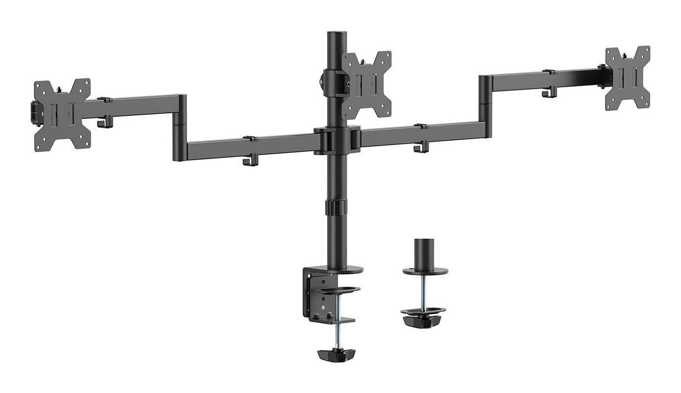 Suporte de Secretária para 3 Monitores AISENS DT27TSR-281 (13-27" - Preto)