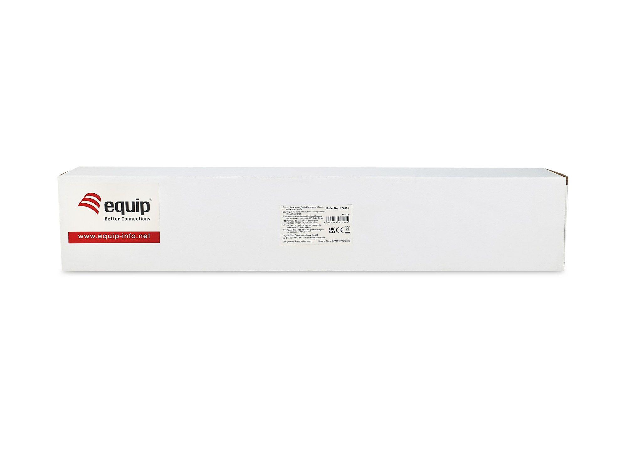 Painel de Gestão de Cabos EQUIP 327311 (Rack 19" - 1U - 5 anéis - Preto) — miniatura 6