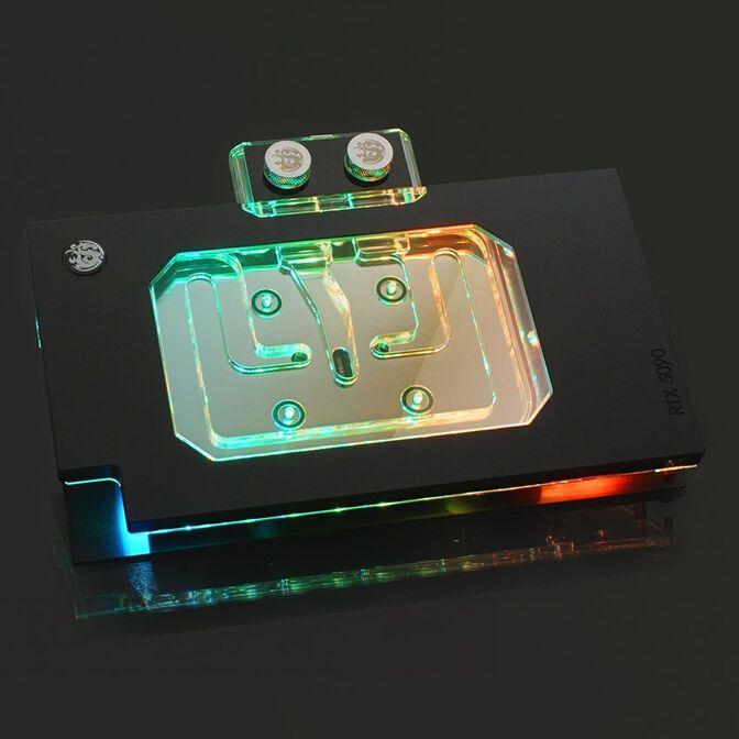 Bloco de Água para Placa Gráfica BITSPOWER NEBULA V2 TUF Gaming RTX 5090 (Acrílico - ARGB - Preto) — miniatura 4