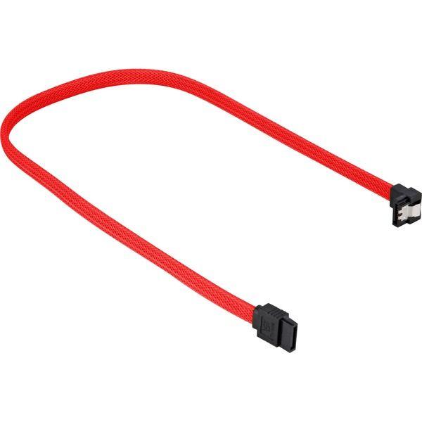 Cabo SATA III SHARKOON (60 cm - Conector angular - Vermelho)
