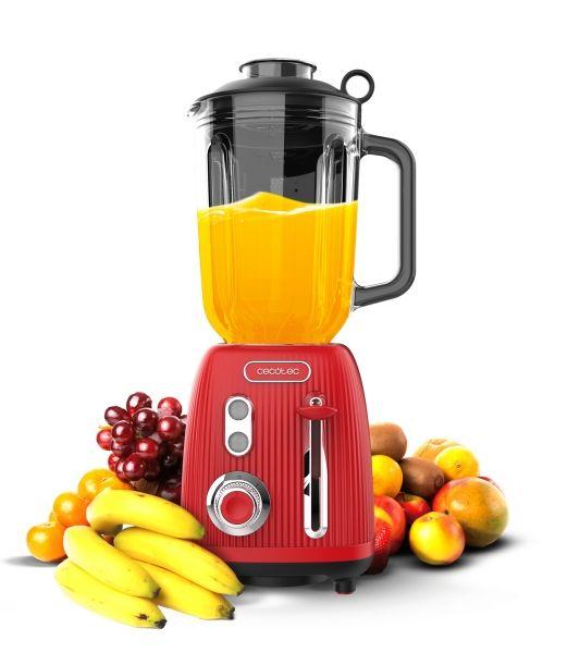 Liquidificadora CECOTEC Power Black Titanium Retro (1200 W - 1,5 l - Corrente alternada - Vermelho)