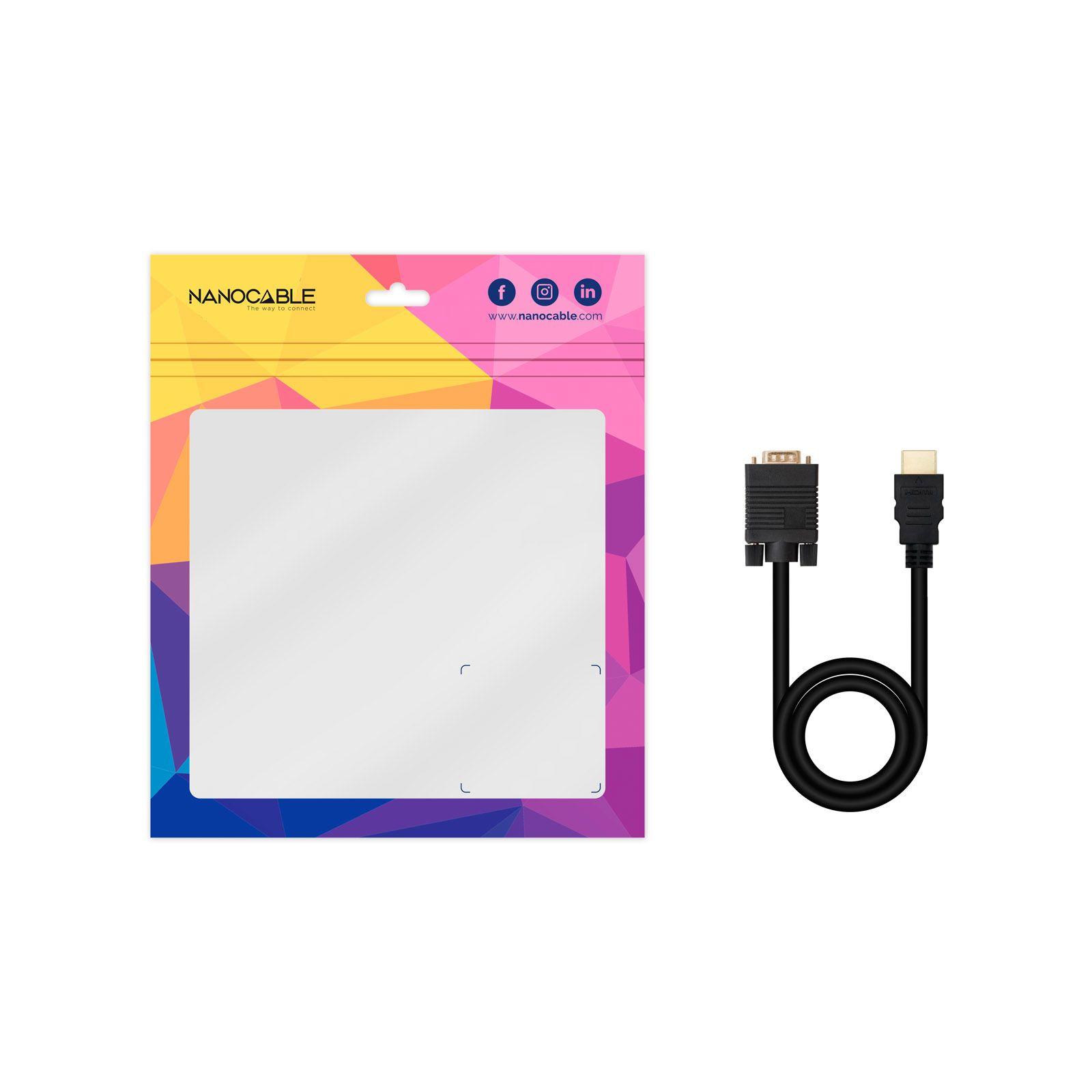 Cabo Conversor HDMI para VGA NANOCABLE 10.15.4348 (1,8 m - 60 Hz - HDMI Tipo A - Preto) — miniatura 5