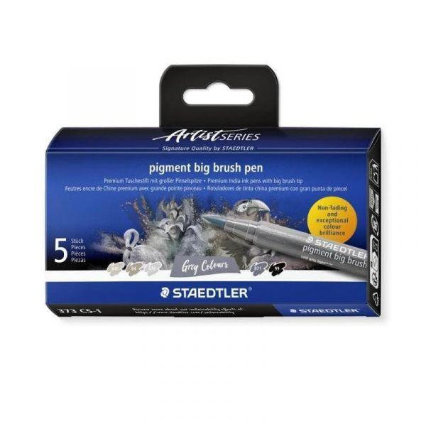 Caneta de Ponta Pincel STAEDTLER Pigment Big Brush Pen 373 C5-1 (Cinza)
