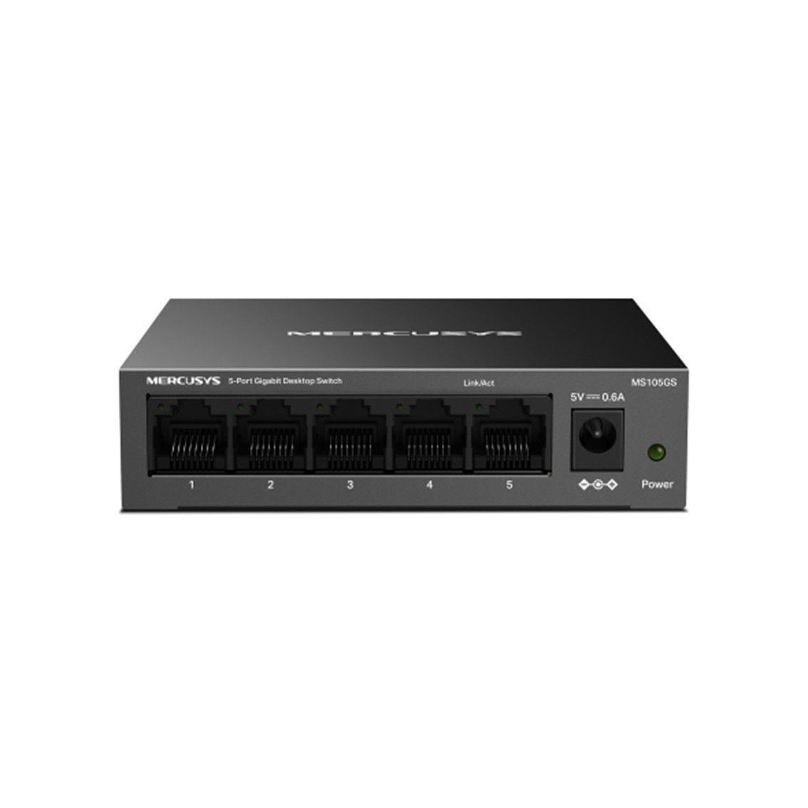 Switch MERCUSYS MS105GS (Gigabit Ethernet - 0,125 MB - 10 Gbit/s - Preto)