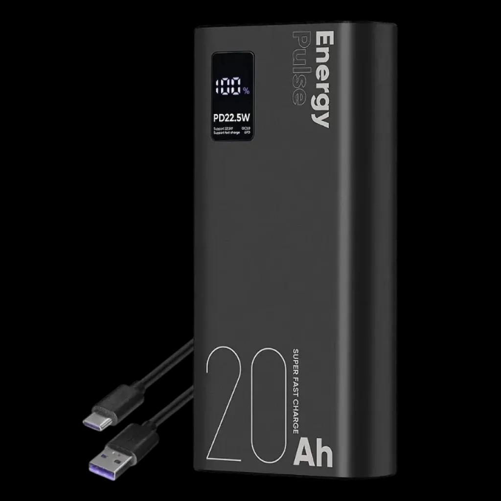 Powerbank OBAL:ME EnergyPulse (20 000 mAh - Preto)