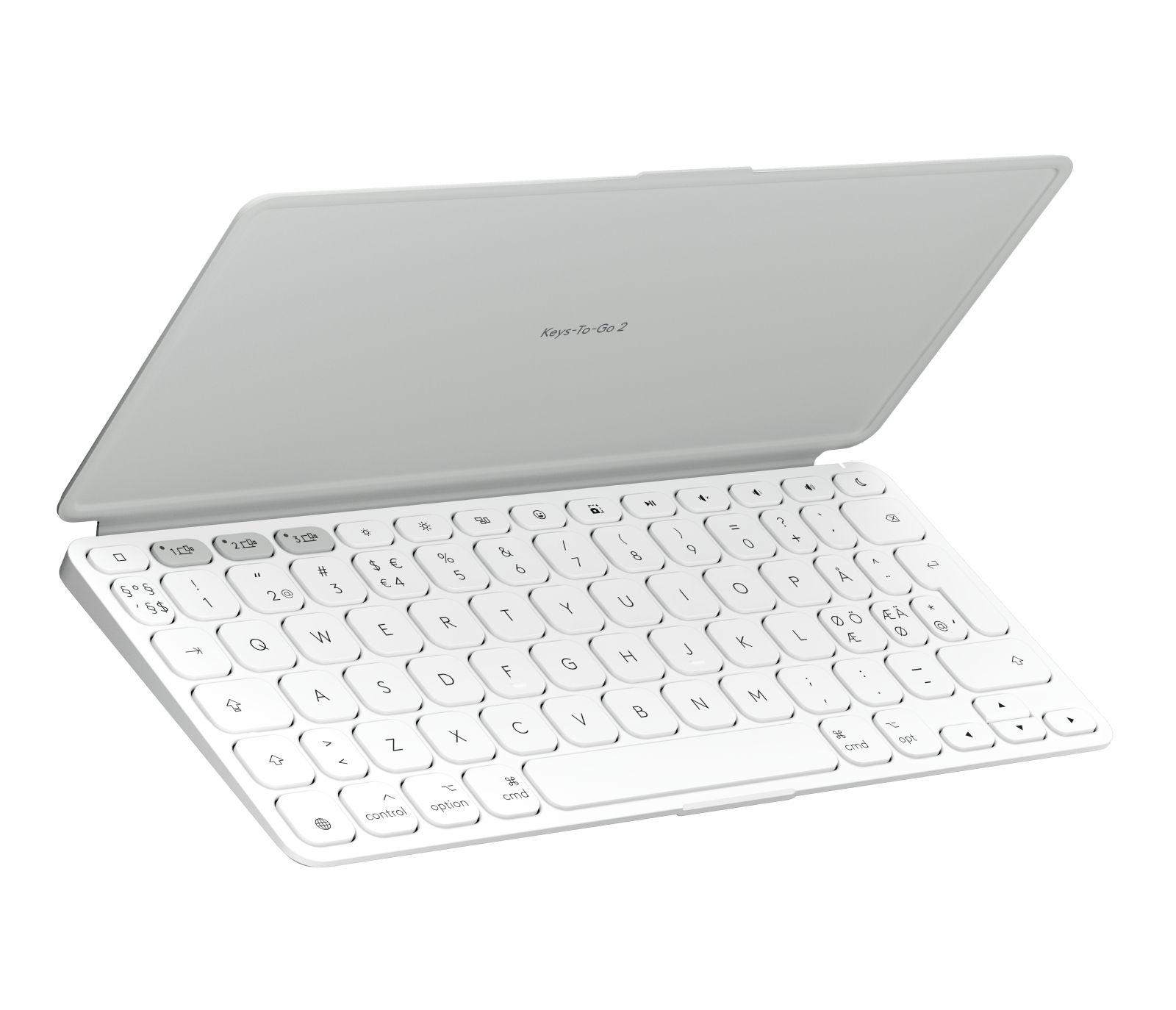 Teclado LOGITECH Keys-To-Go 2 (Nórdico - Teclas tesoura - Mini - Branco) — miniatura 2