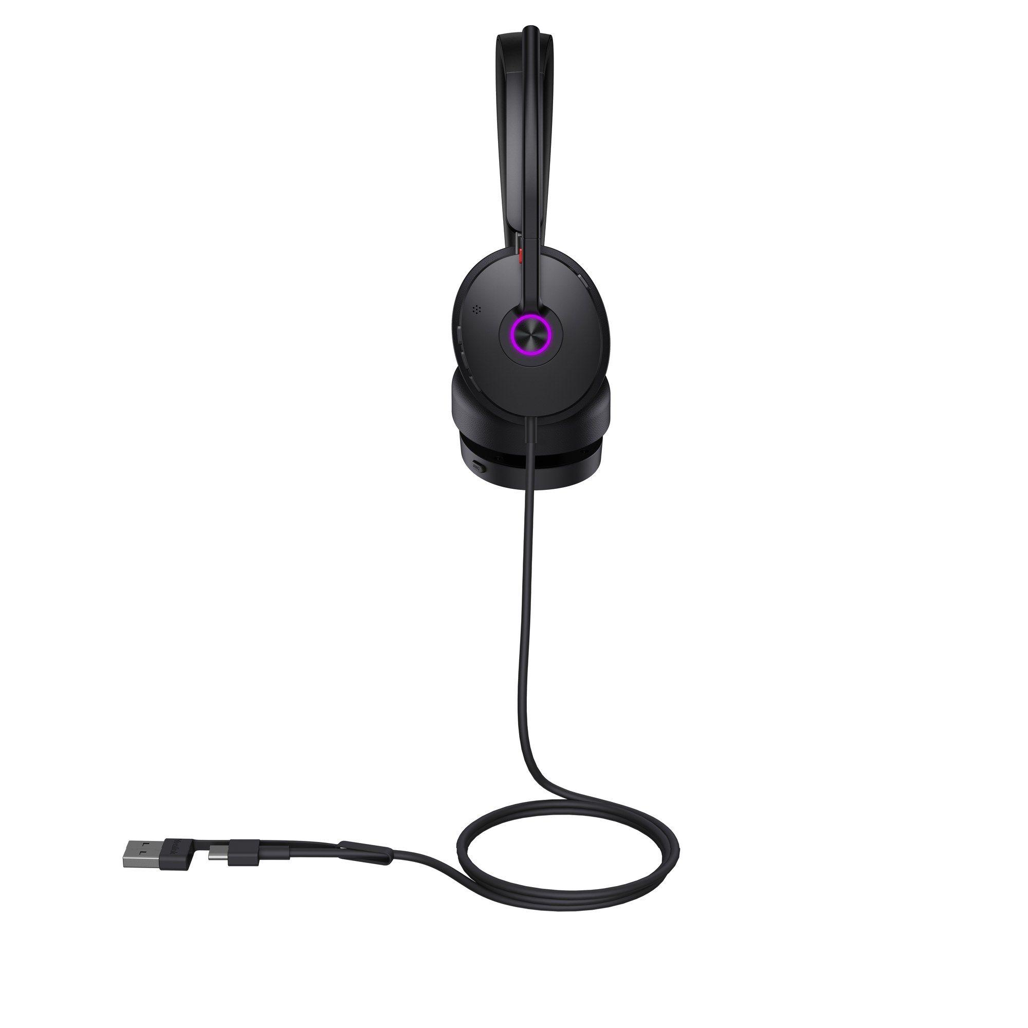 Headset YEALINK UH48 Dual UC USB-C/A (Binaural - Com fios - Supra-aural - Preto), miniatura 2