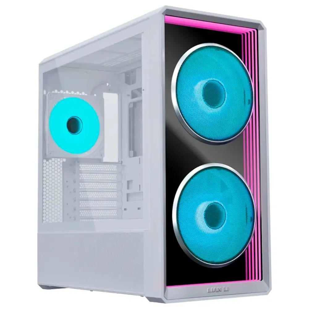 Caixa de Computador LIAN LI LANCOOL 217 INF ARGB (Midi Tower - Madeira, aço e vidro temperado - ARGB multicolorida - Branco) — miniatura 2