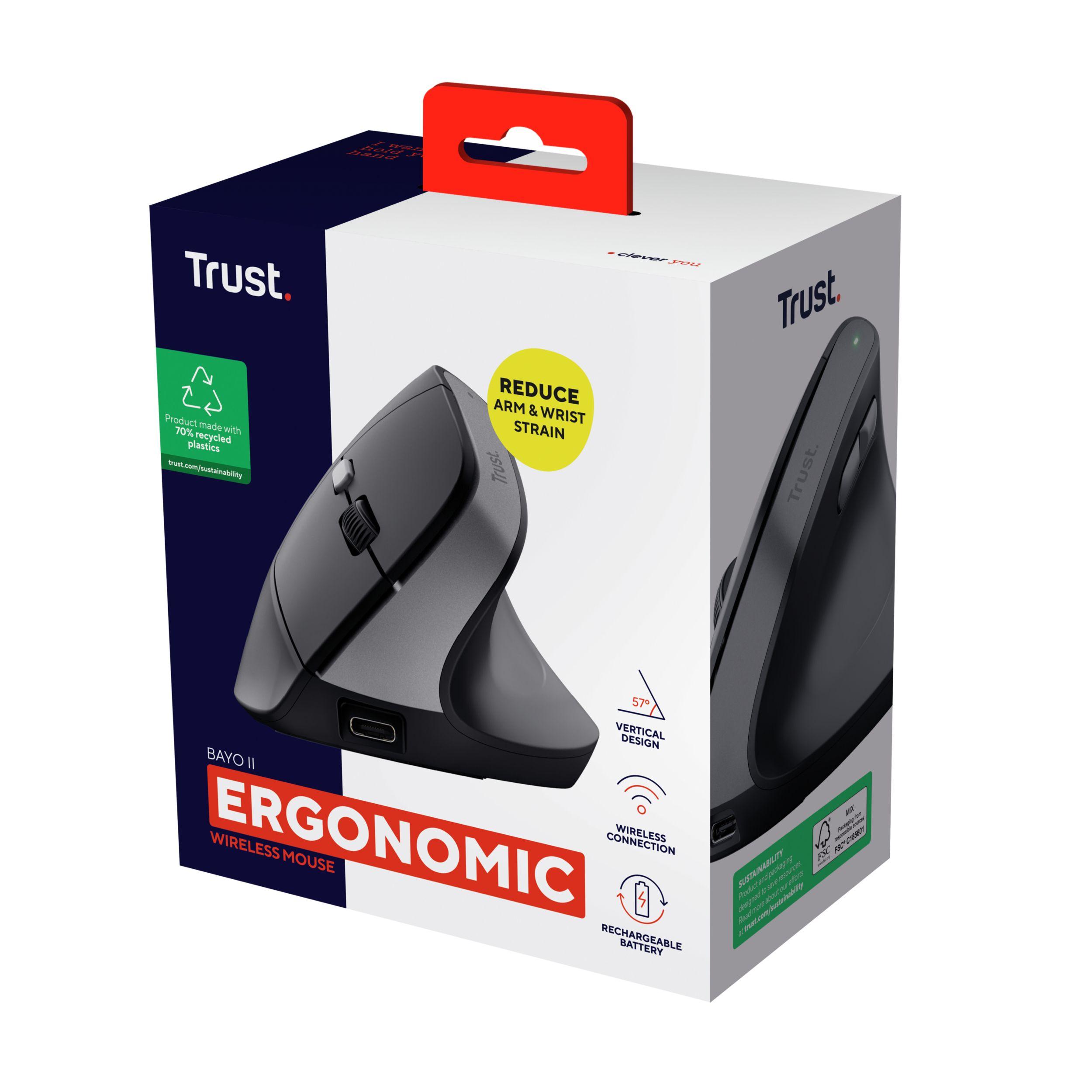 Rato TRUST Bayo II (Mão direita - 2400 DPI - Ótico - Preto), miniatura 9