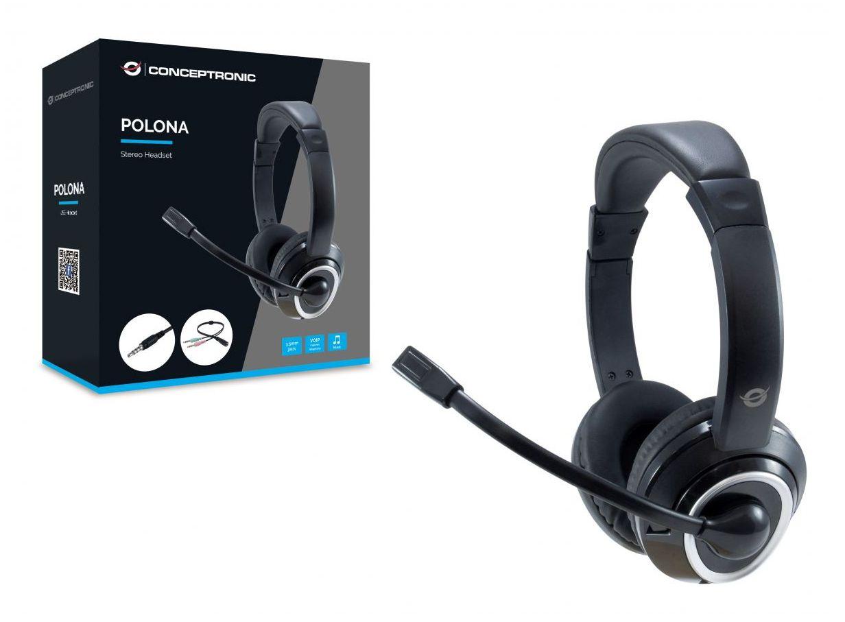 Headset Gaming CONCEPTRONIC POLONA02BA (Binaural - Com fios - Supra-aural - Preto) — miniatura 2