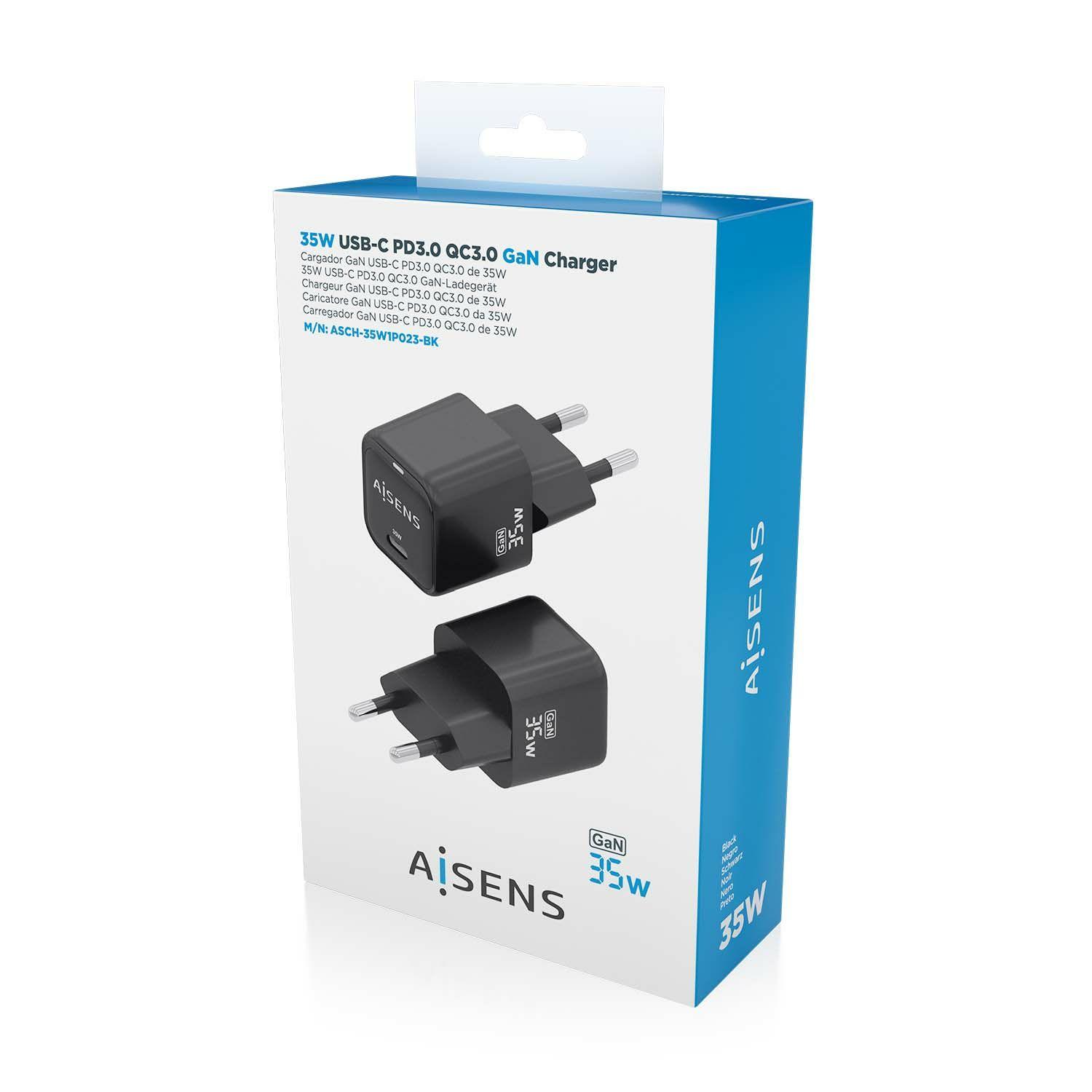 Carregador de Parede AISENS ASCH-35W1P023-BK (35 W - Preto), miniatura 6