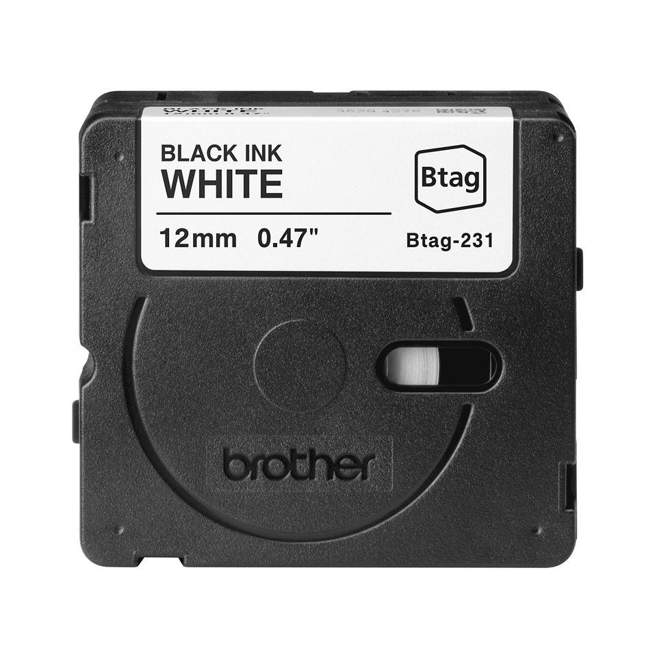 Fita de Impressão BROTHER BTAG-231 (Preto sobre Branco), miniatura 2