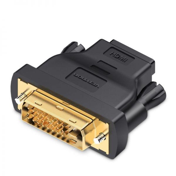 Adaptador VENTION ECDB0 DVI Macho para HDMI Fêmea (60 Hz - Preto)