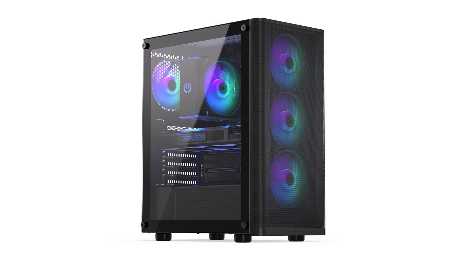 Caixa PC ENDORFY Ventum 200 ARGB (ATX, micro ATX, Mini-ITX - 2,5" - Vidro, metal - Preto)