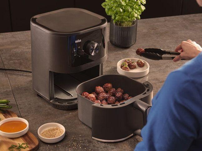 Fritadeira a Ar Quente Independente BRAUN MultiFry 3 HF 3000I (1500 W - 200 °C - 80 °C - Preto), miniatura 4