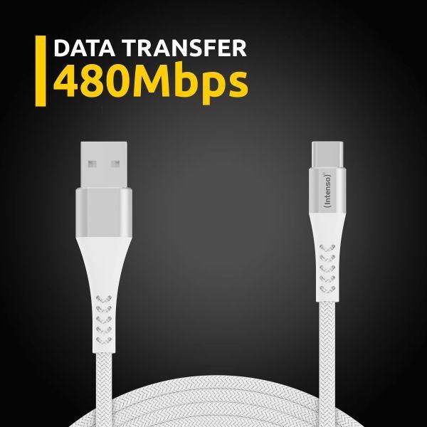 Cabo USB-C para USB-A INTENSO A315C (1,5 m - USB-C - USB-A - Branco), miniatura 5