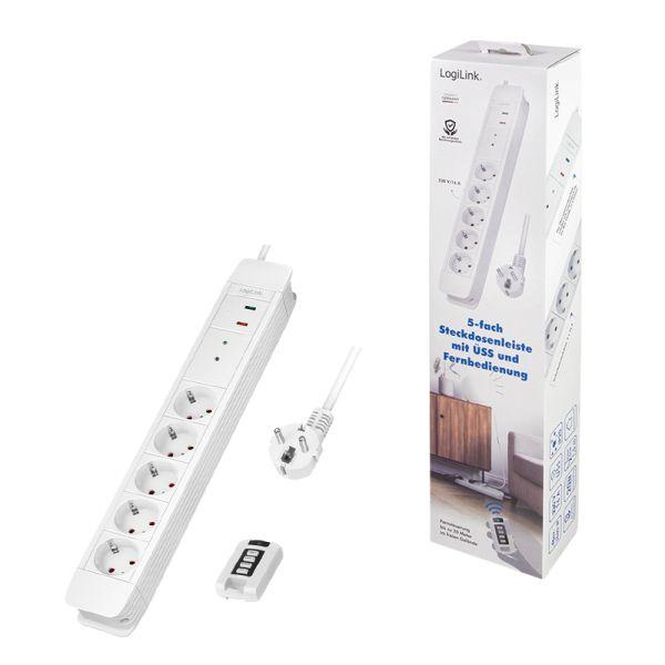 Régua de Tomadas LOGILINK LPS402 (1,5 m - CEE 7/3 - Branco), miniatura 9
