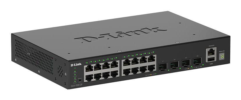 Switch Gerido D-LINK DGS-1530-20/E (Gigabit Ethernet - 10/100/1000 Mbit/s - 1,5 MB - Preto), miniatura 2