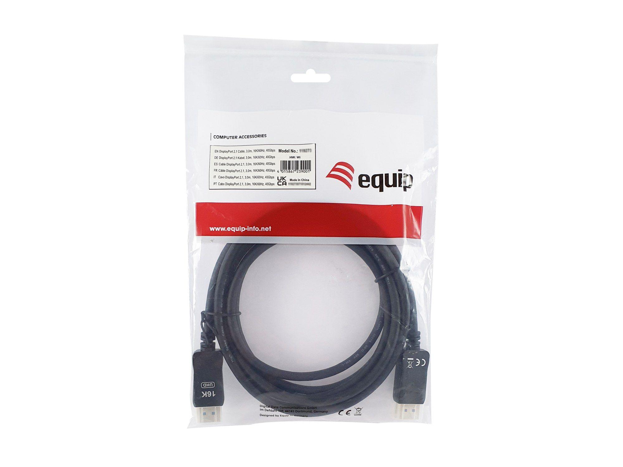 Cabo DisplayPort EQUIP 119274 (5 m - Preto) — miniatura 5
