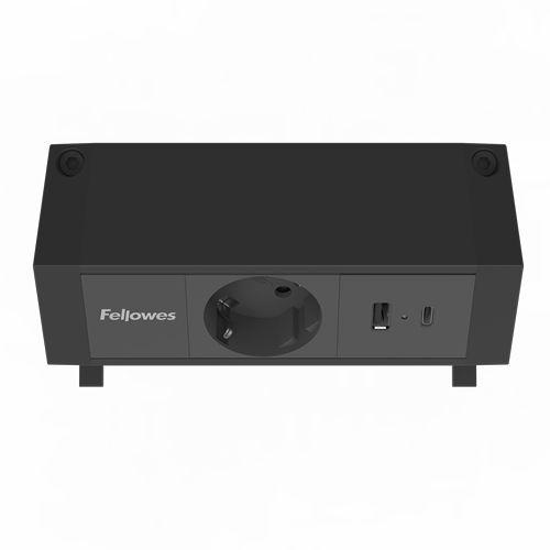 Régua de Tomadas de Secretária FELLOWES 100137172 (Preto) — miniatura 3