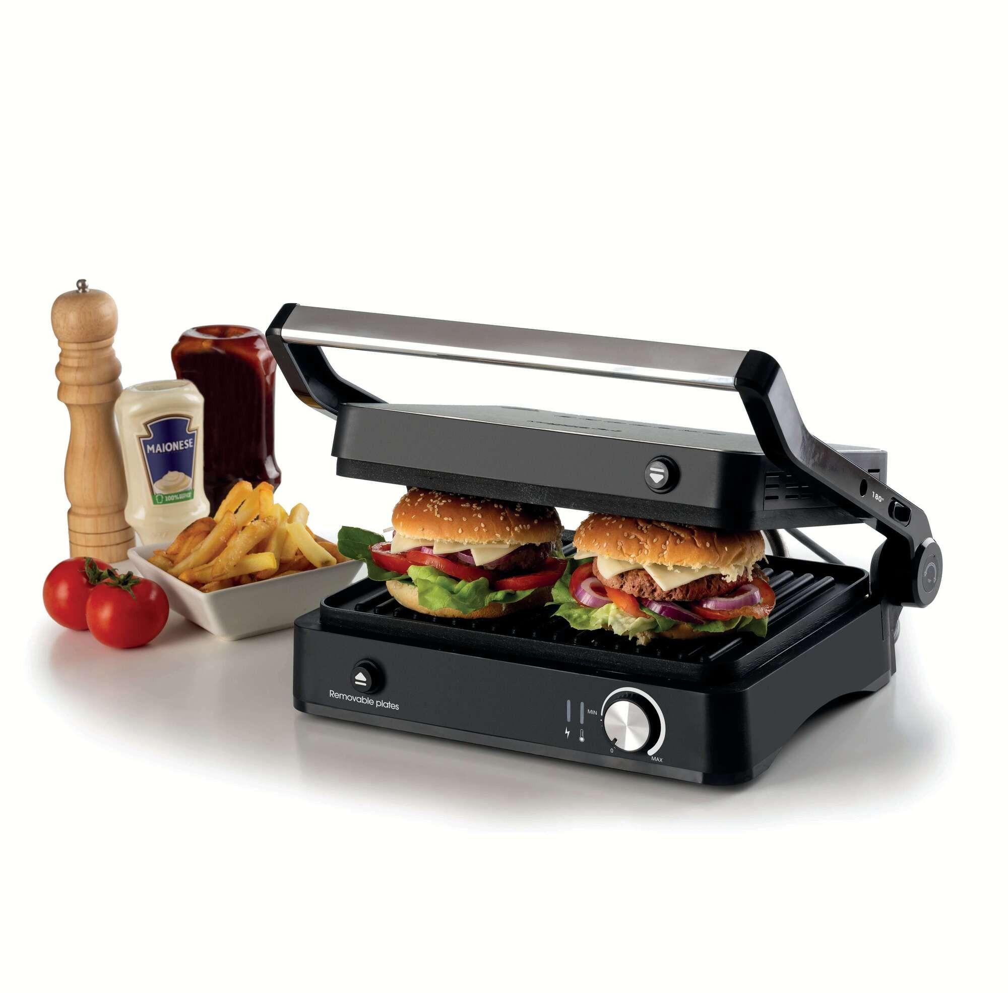 Grelhador de Contacto ARIETE 1934/00 (Altura 14 cm - Preto e Inox), miniatura 4