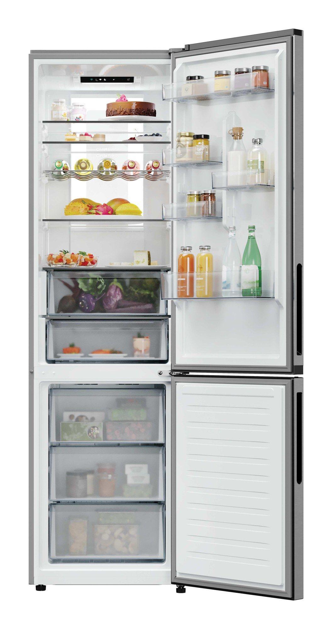 Frigorífico Combinado Independente HOOVER HONCQ4T620AX (409 L - 205x59,5x66,7 cm - 205 cm - Inox) — miniatura 2