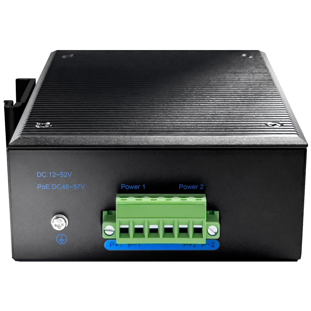 Switch de Rede Industrial CUDY IG1004S2P (Gigabit Ethernet - 0,25 MB - 20 Gbit/s - Preto) — miniatura 3