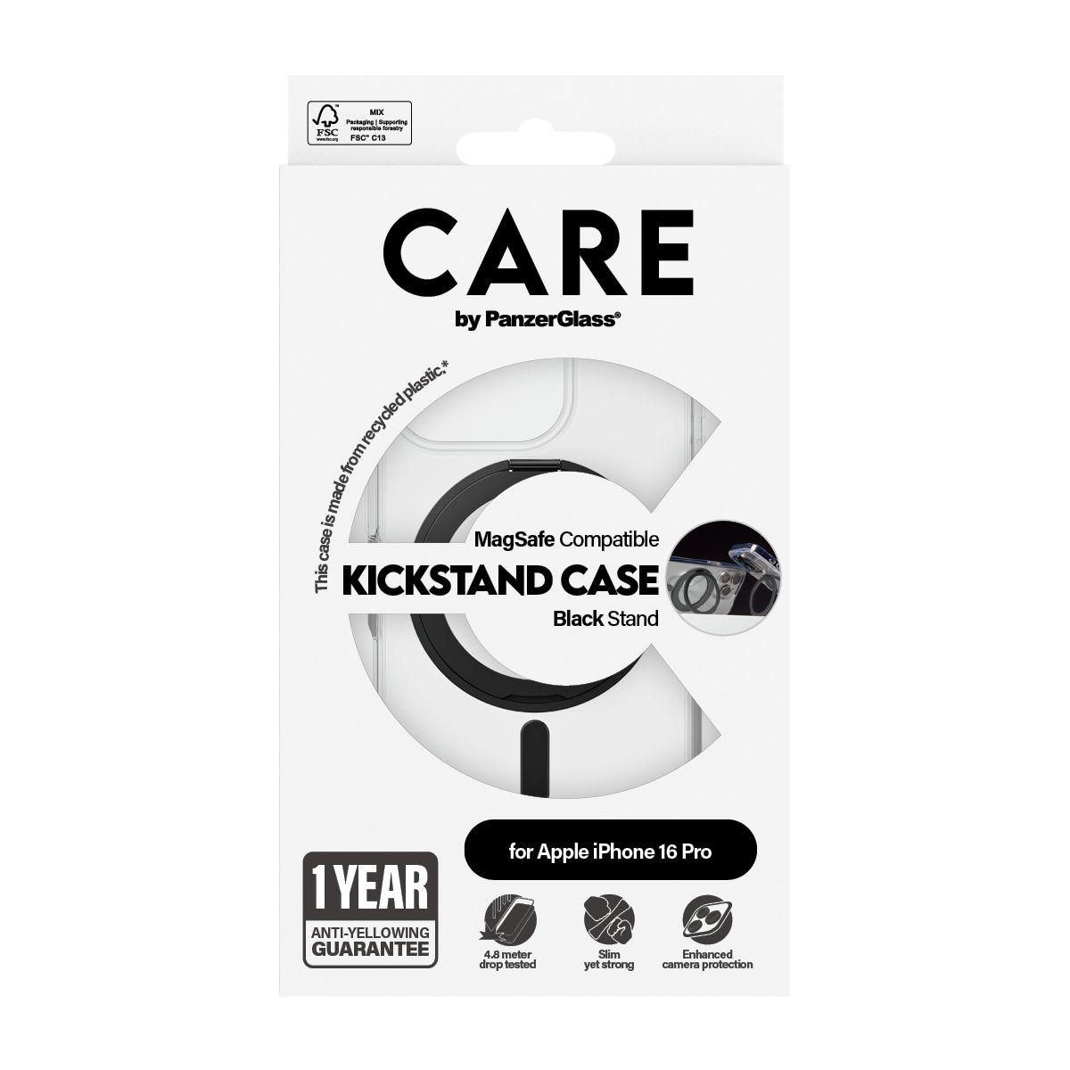 Capa PANZERGLASS CARE para iPhone 16 Pro (Apple - Transparente e Preto), miniatura 3