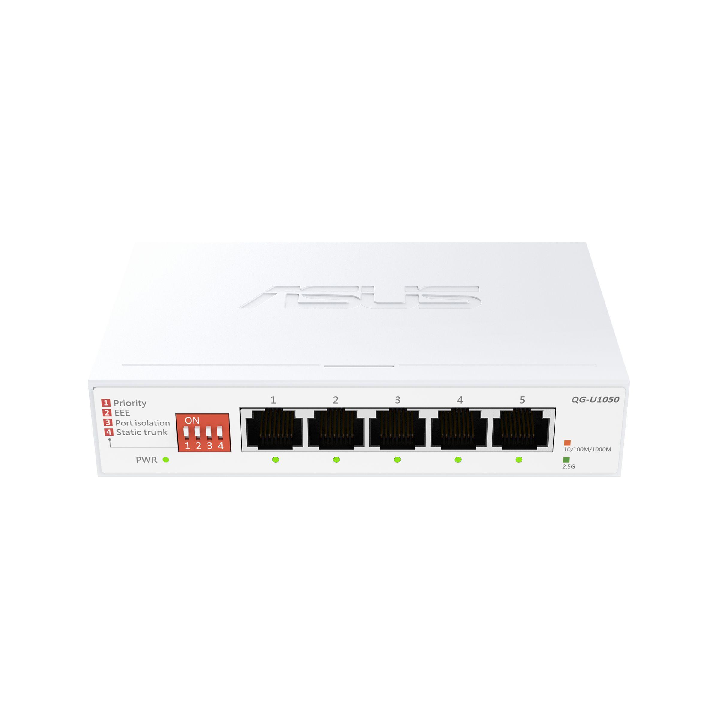 Switch ASUS QG-U1050 (2.5G Ethernet - 8 MB - 5 Portas - Branco)