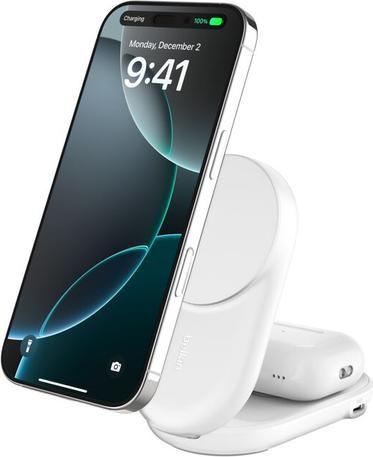 Carregador sem Fios Dobrável 2 em 1 BELKIN UltraCharge WIZ039KQWH (USB Tipo-C - Branco)