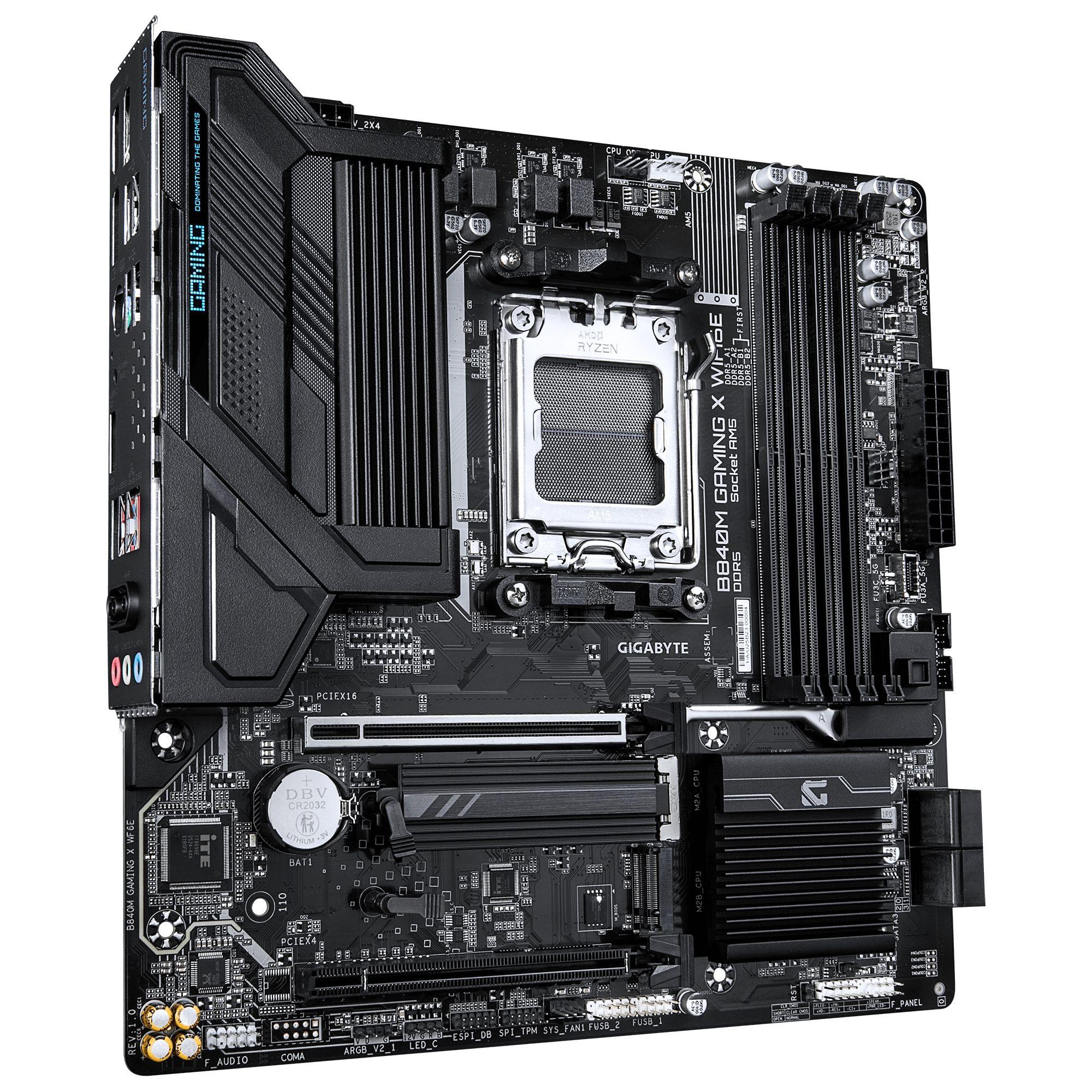Motherboard GIGABYTE B840M GAMING X WIFI6E (AM5 - Micro ATX - Duplo canal - Castanho escuro) — miniatura 3