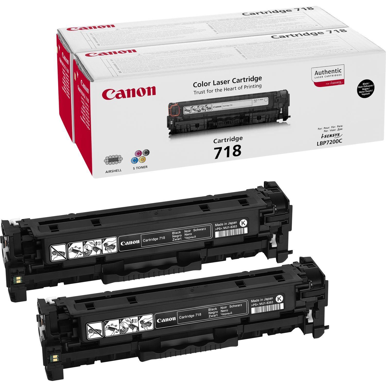 Toner CANON 718 BK (3400 páginas - Preto)