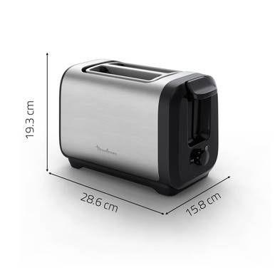 Torradeira MOULINEX LT5S0DE0 Subito 5 (1200 W - Aço inoxidável - Altura 19,3 cm - Preto e Inox) — miniatura 9