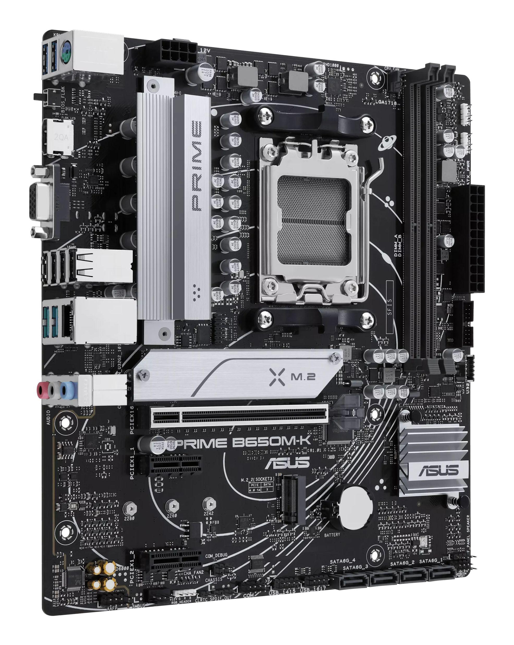 Motherboard ASUS Prime B650M-K (AM5 - AMD Ryzen Série 7000 - Micro ATX), miniatura 3