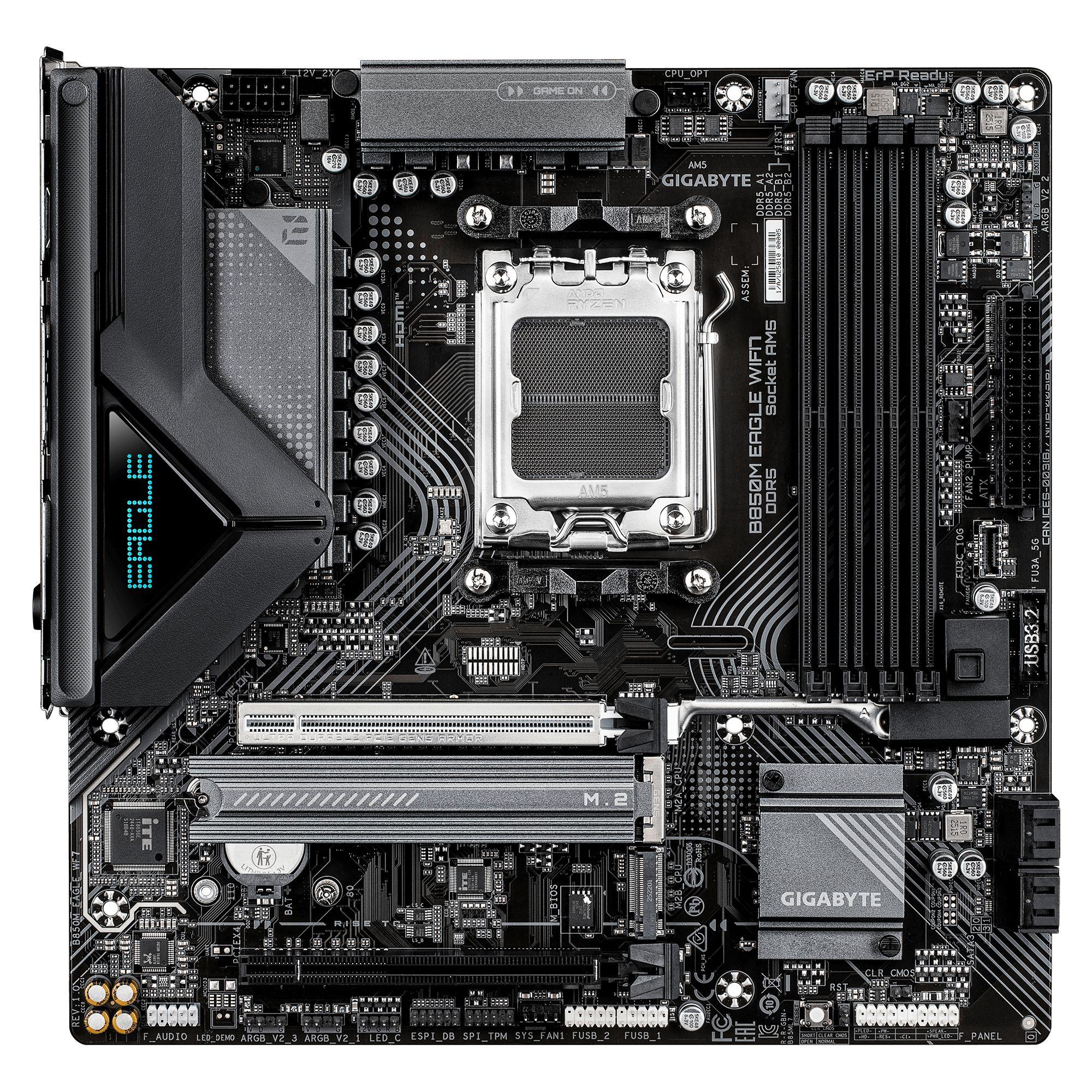Motherboard GIGABYTE B850M EAGLE WIFI7 (AM5 - Micro ATX - Duplo canal - Castanho escuro), miniatura 2