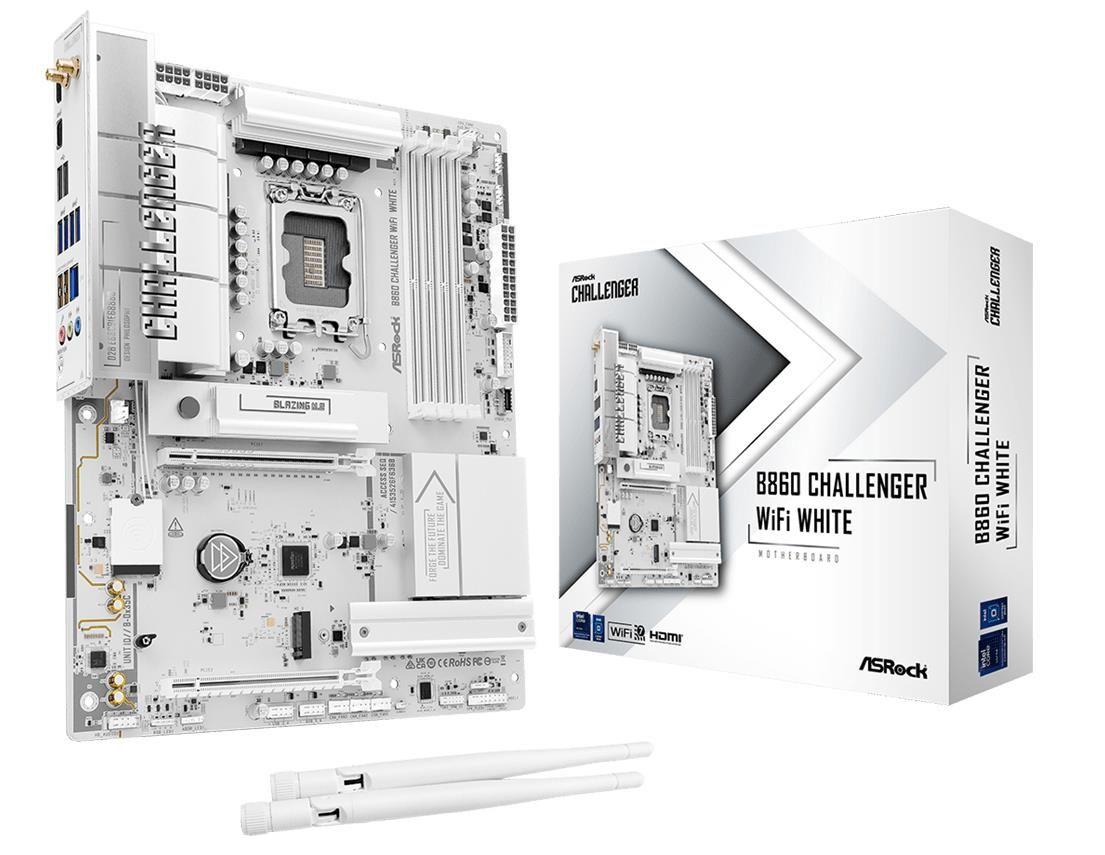 Motherboard ASROCK B860 Challenger WiFi (LGA1851 - Intel Core Ultra Series 2 - ATX - Branco), miniatura 4