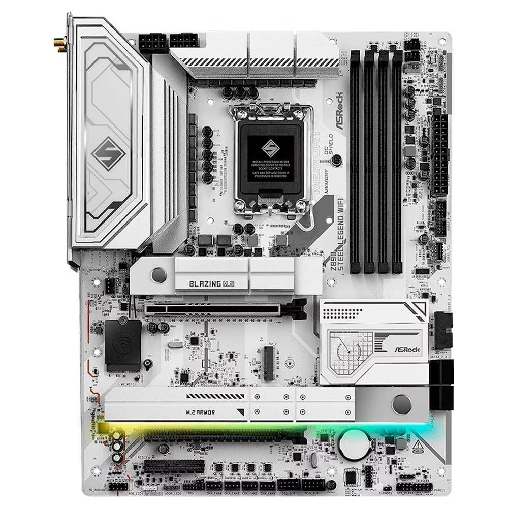 Motherboard ASROCK Z890 Steel Legend WiFi (LGA 1851 (Socket V1) - Intel Core Ultra - ATX - Branco), miniatura 3