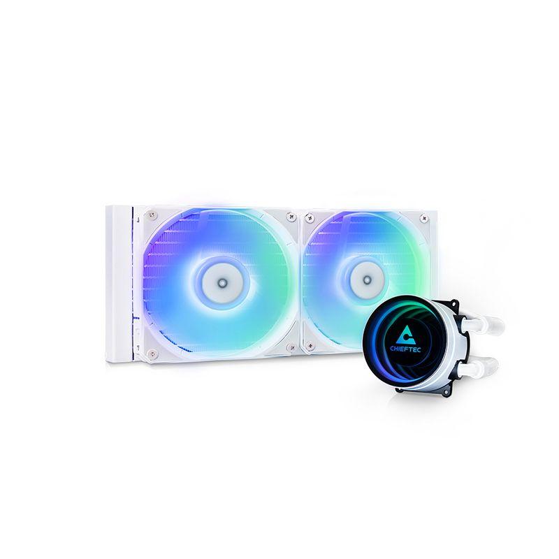 Sistema de Refrigeração Líquida para CPU CHIEFTEC ICEBERG 240-RGB-W (120 mm - 2200 RPM - Multi - Branco)