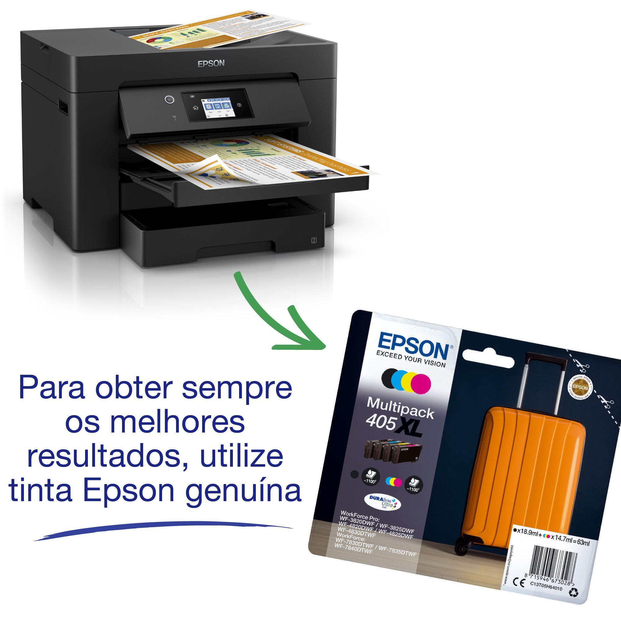 Impressora Multifunções EPSON WorkForce WF-7830DTWF (A3 - Impressão a cores - 500 folhas - Preto) — miniatura 7