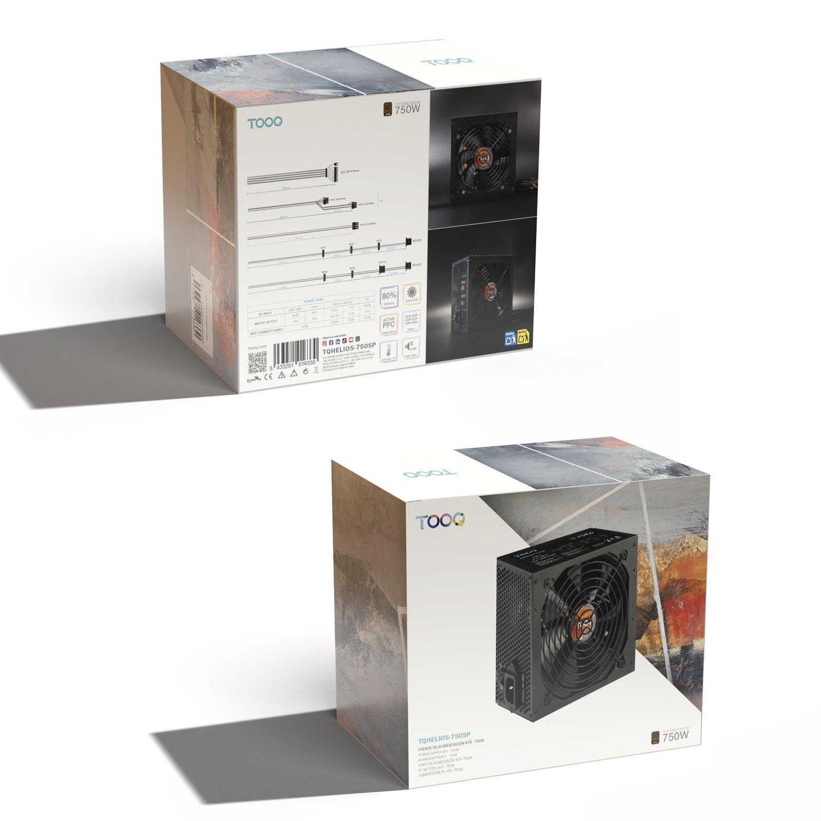 Fonte de Alimentação TOOQ TQHELIOS-750SP (ATX - 750 W - 80 PLUS Bronze - Preto) — miniatura 9