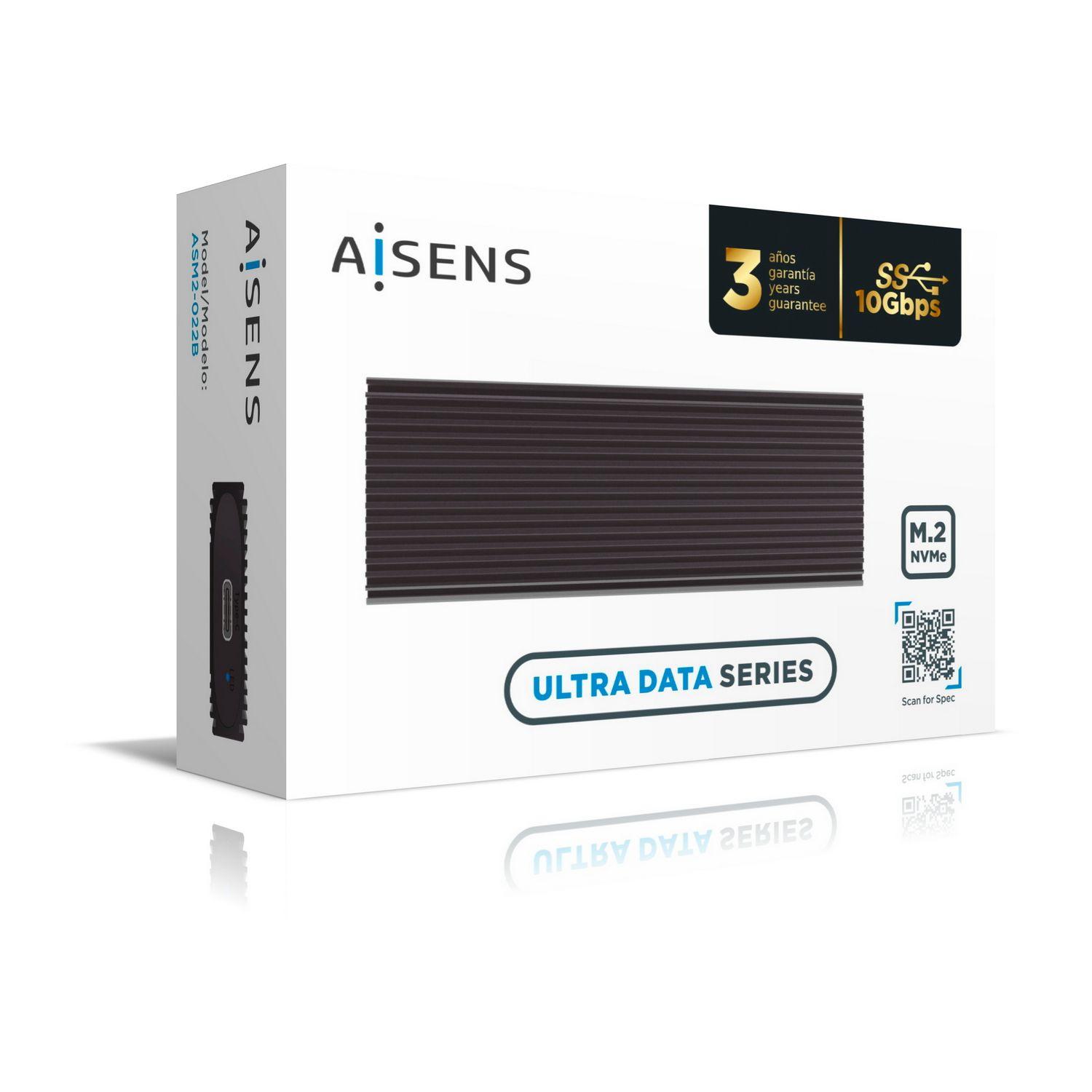Caixa Externa para SSD M.2 AISENS ASM2-022B (2 TB - M.2 - Preto) — miniatura 5