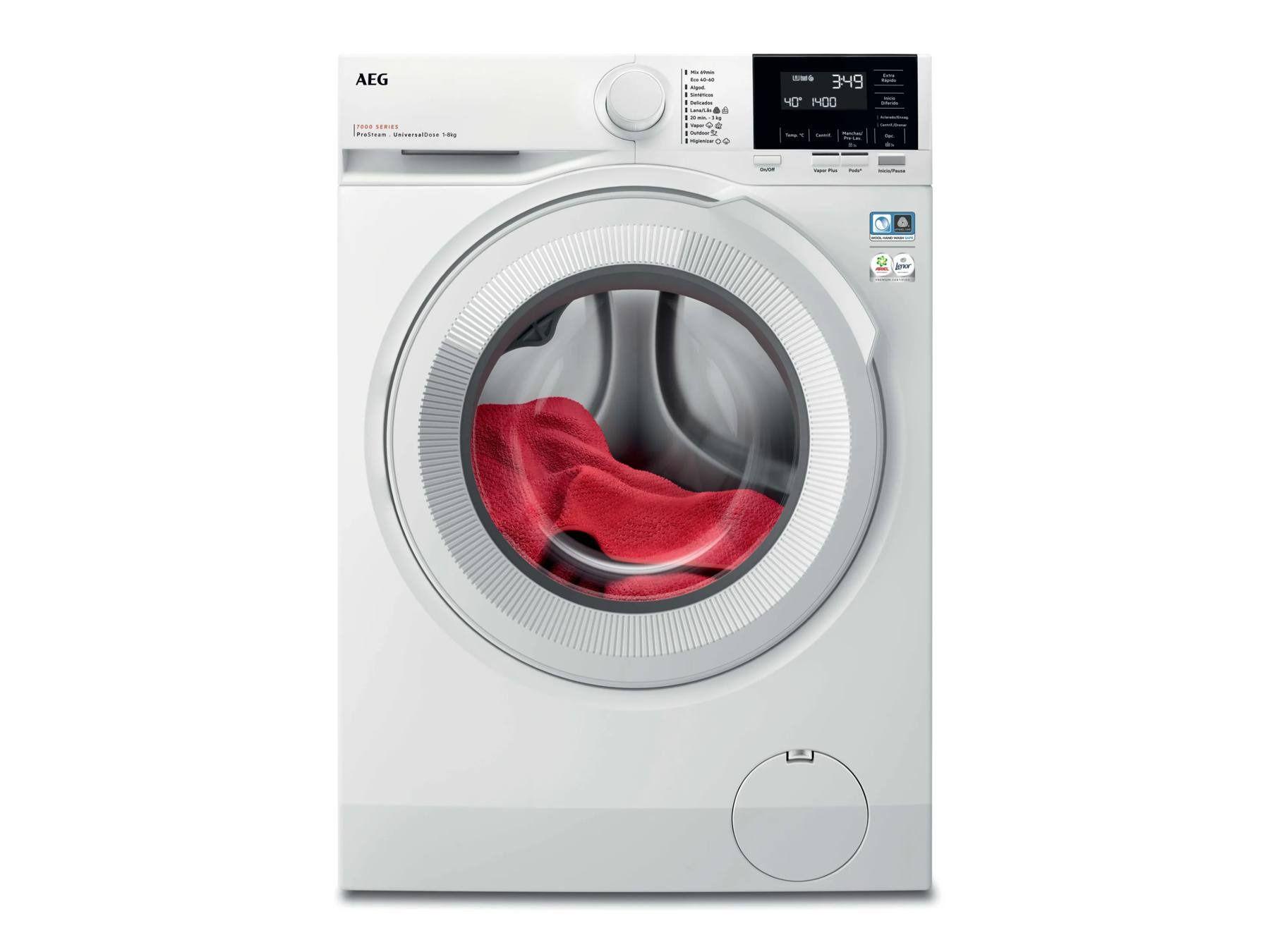 Máquina de Lavar Roupa Independente AEG LFR7184N2V (1400 RPM - B - 42 l - Branco)