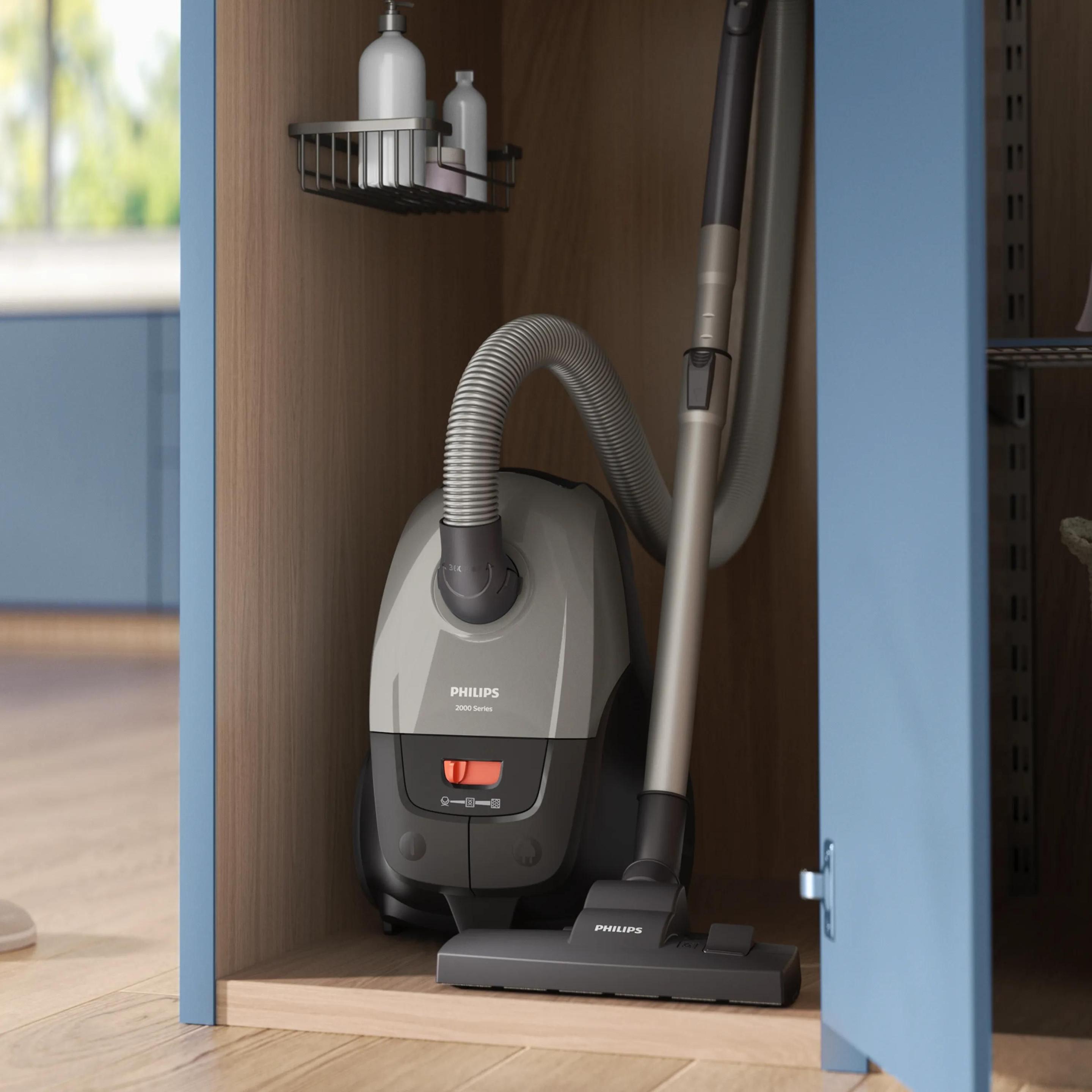 Aspirador com Saco PHILIPS 2000 Series XD2152/12 (Altura 24,1 cm - 3 l - Tapete, estofos, piso duro - Cinzento e Preto) — miniatura 3