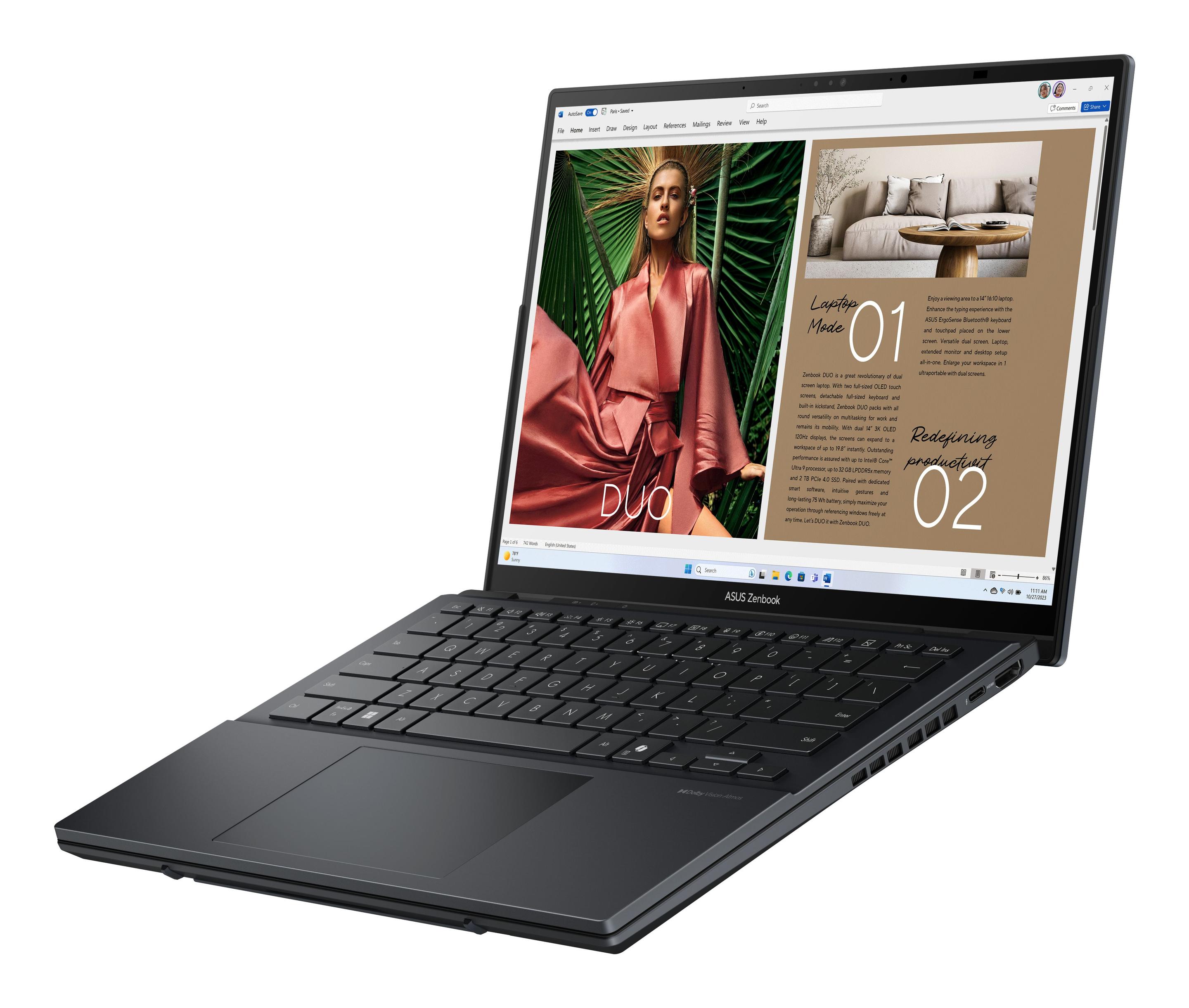 Portátil Híbrido ASUS Zenbook Duo UX8406CA-QL336W (Core Ultra 7 255H - 32GB - 1TB SSD - OLED 14" - Layout ES - Cinzento) — miniatura 10