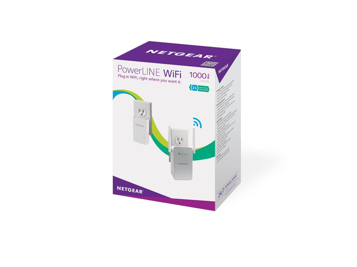 Adaptador Powerline Wi-Fi NETGEAR PLW1000-100PES (Wi-Fi 5 - Gigabit Ethernet - HomePlug AV2 - Branco), miniatura 8