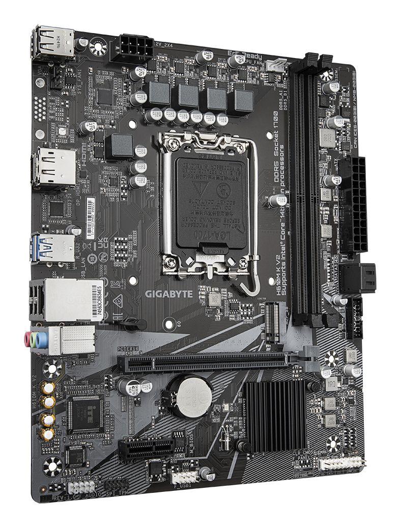 Motherboard GIGABYTE H610M K V2 (LGA 1700 - Micro ATX - Duplo canal - Castanho Escuro), miniatura 3