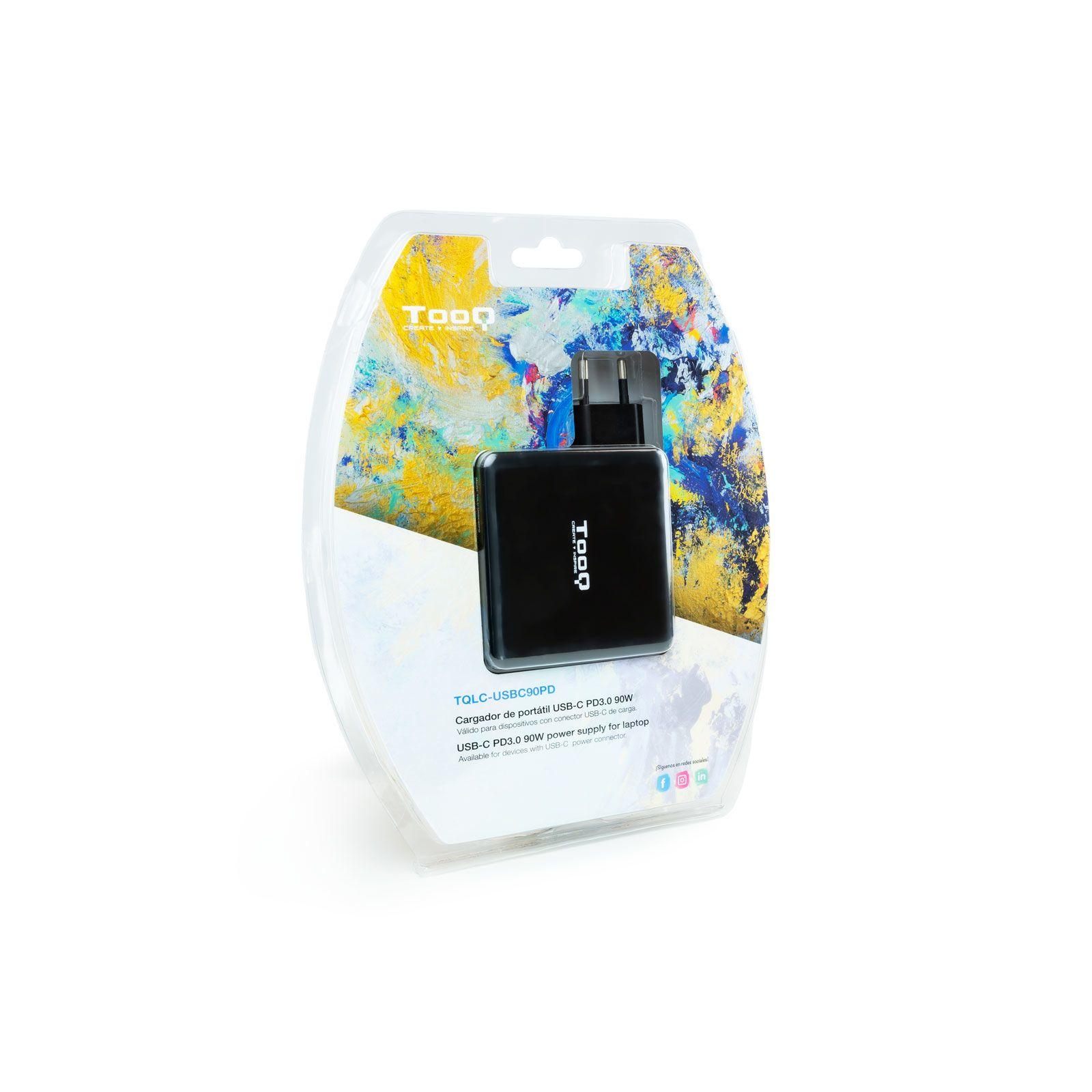 Carregador de Portátil TOOQ TQLC-USBC90PD (90 W - Power Delivery 3.0 - 1.3 A - Preto) — miniatura 6