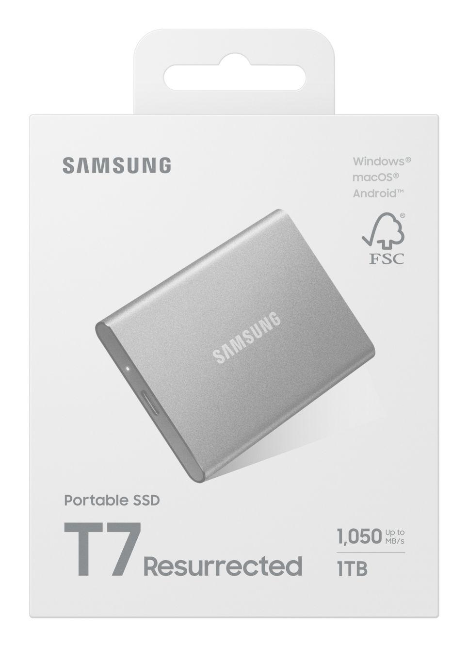 SSD Externo SAMSUNG Portable SSD T7 Resurrected (1 TB - USB 3.2 Gen 2 - NVMe - Prateado) — miniatura 7